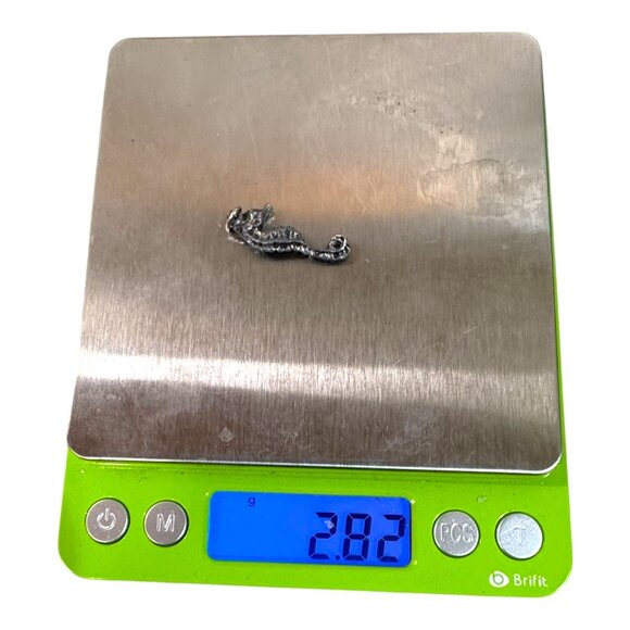 Vintage Sterling Silver Seahorse Pendant Nautical Beach Design Marine Ocean - Picture 5 of 7